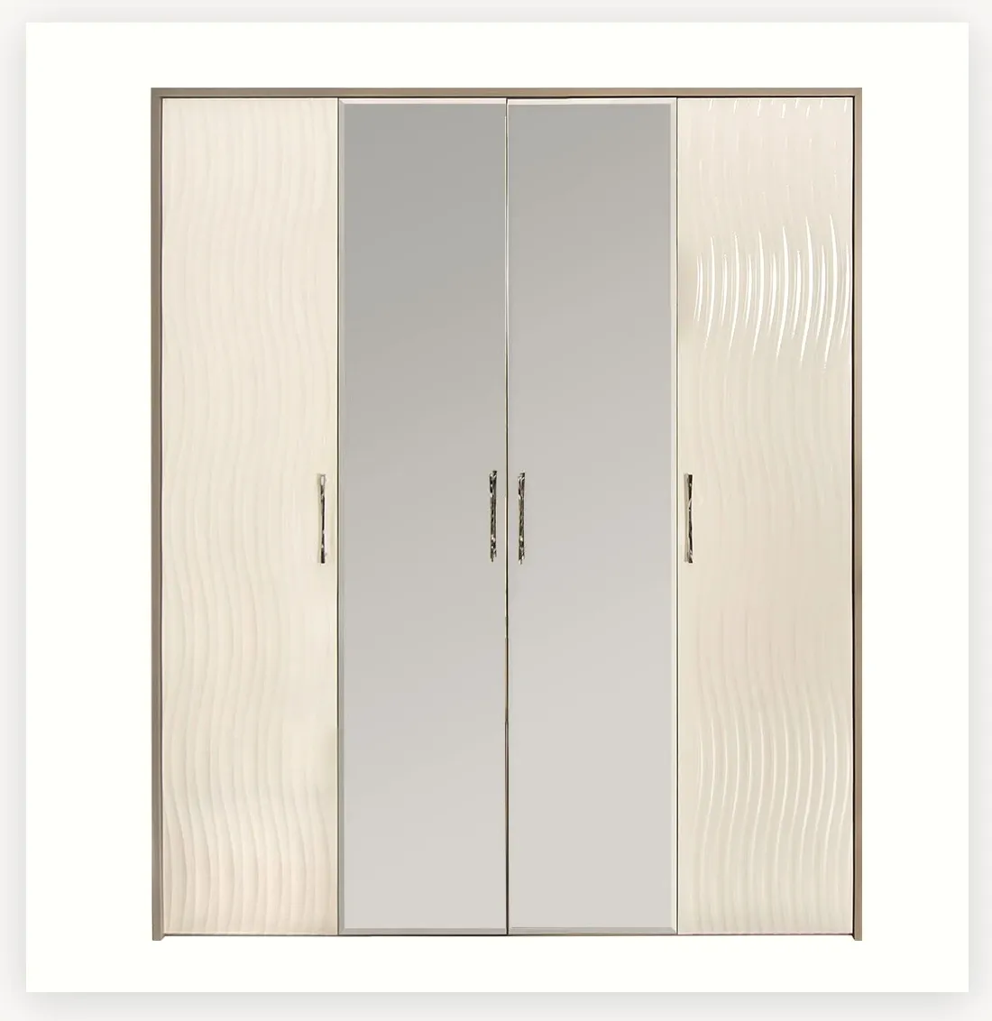 Шкаф Гравита 4-дверный белый глянец 2