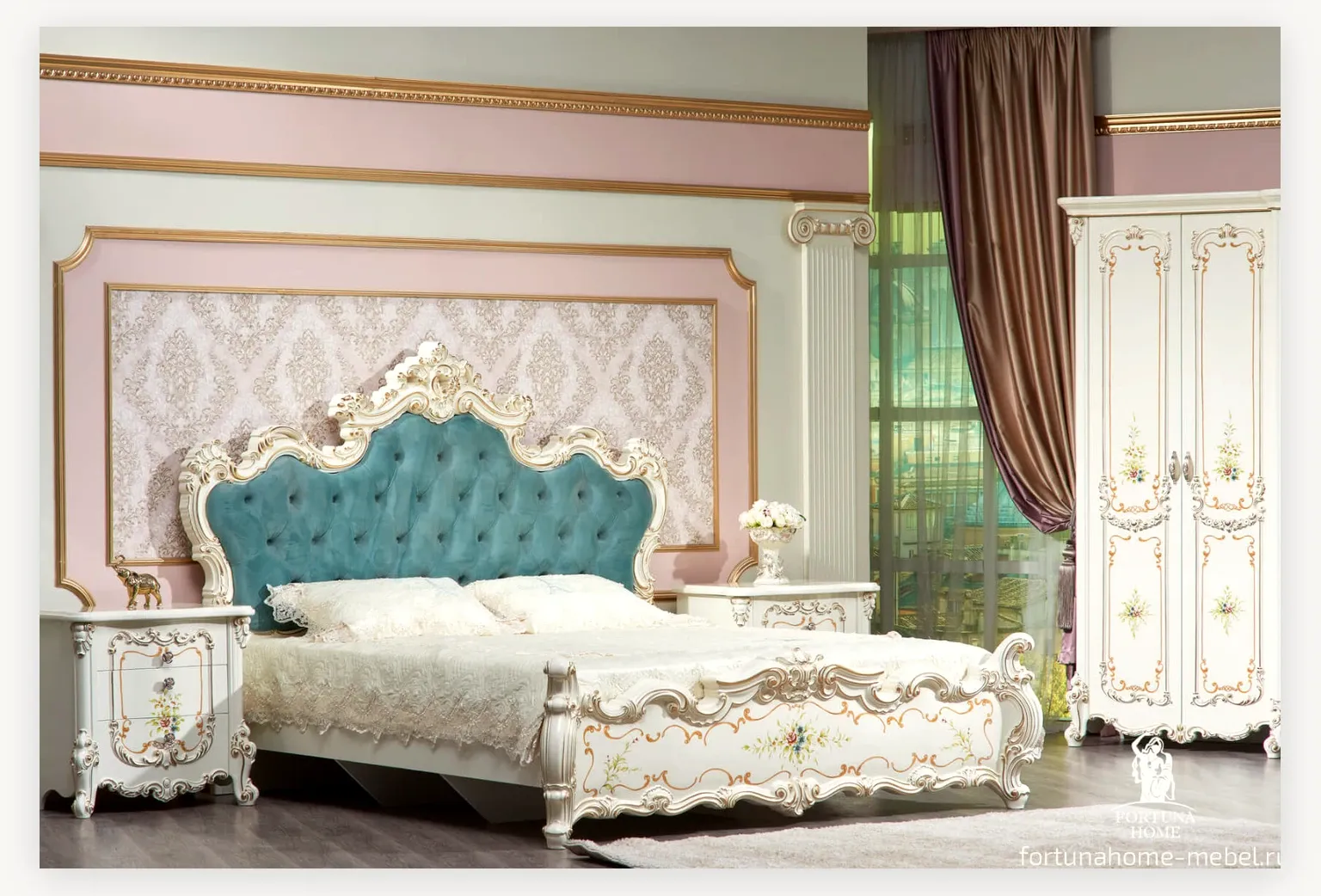 Спальный гарнитур Эмили premium, крем 2