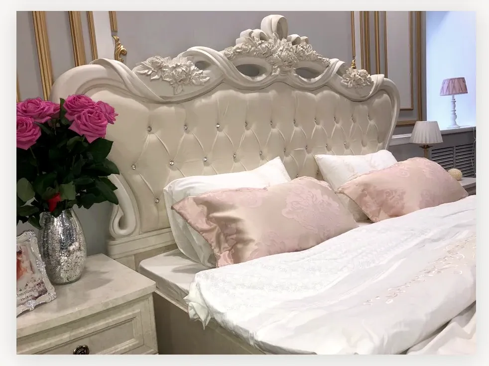 Кровать Афина 180х200 см крем корень 5