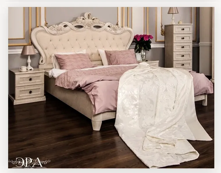Кровать Афина 180х200 см крем корень 3