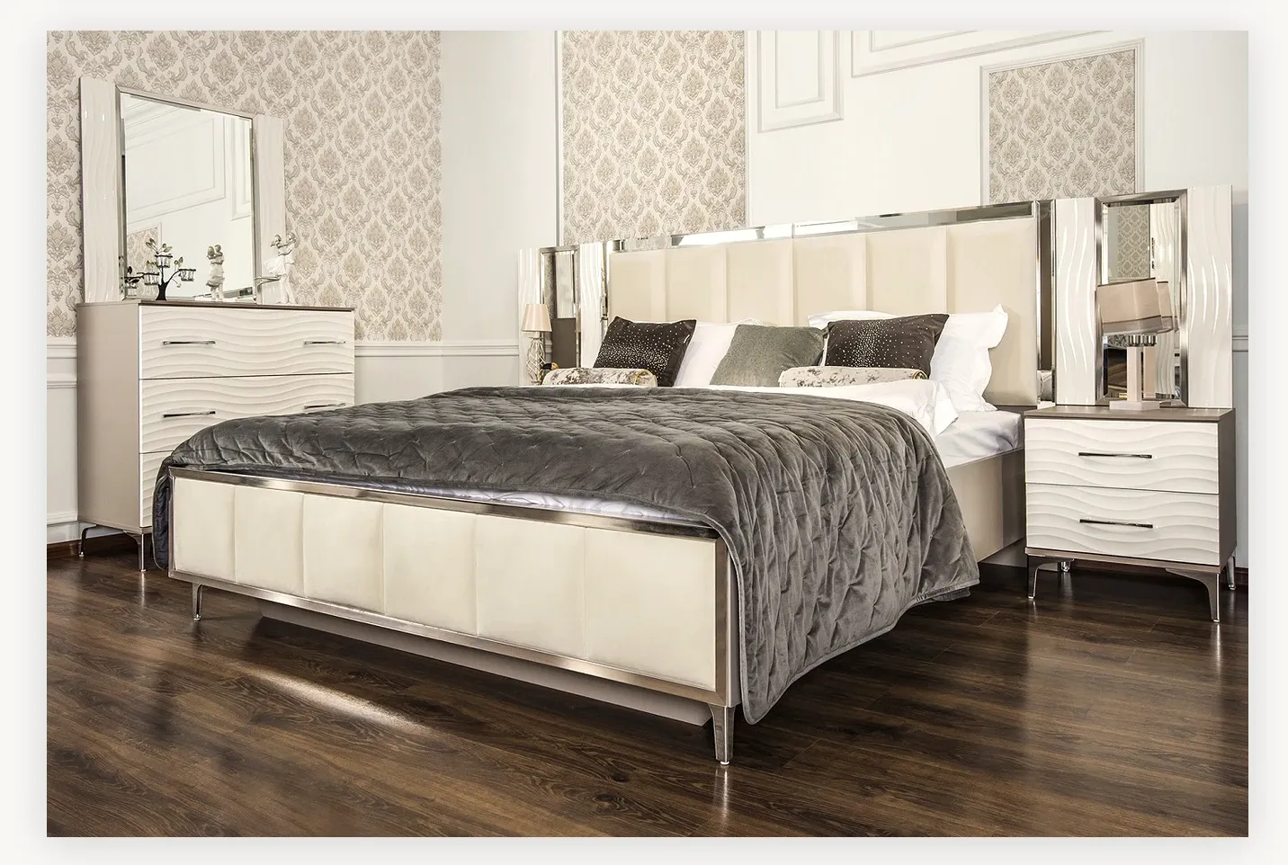 Кровать Гравита 180x200 см белый глянец 2