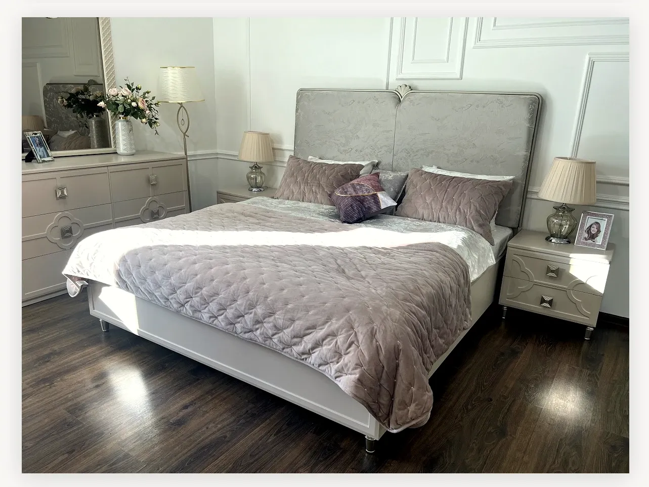 Кровать Фелисия 180х200 бежевый 8