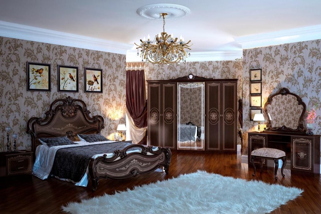 Грация спальня 6-ти дв шкаф (слоновая кость) 2