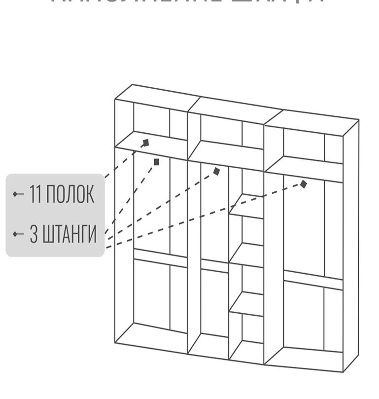 Беллуччи Шкаф 6-ти дв СБЛ-03-2 и СБЛ-04 Кашемир 2