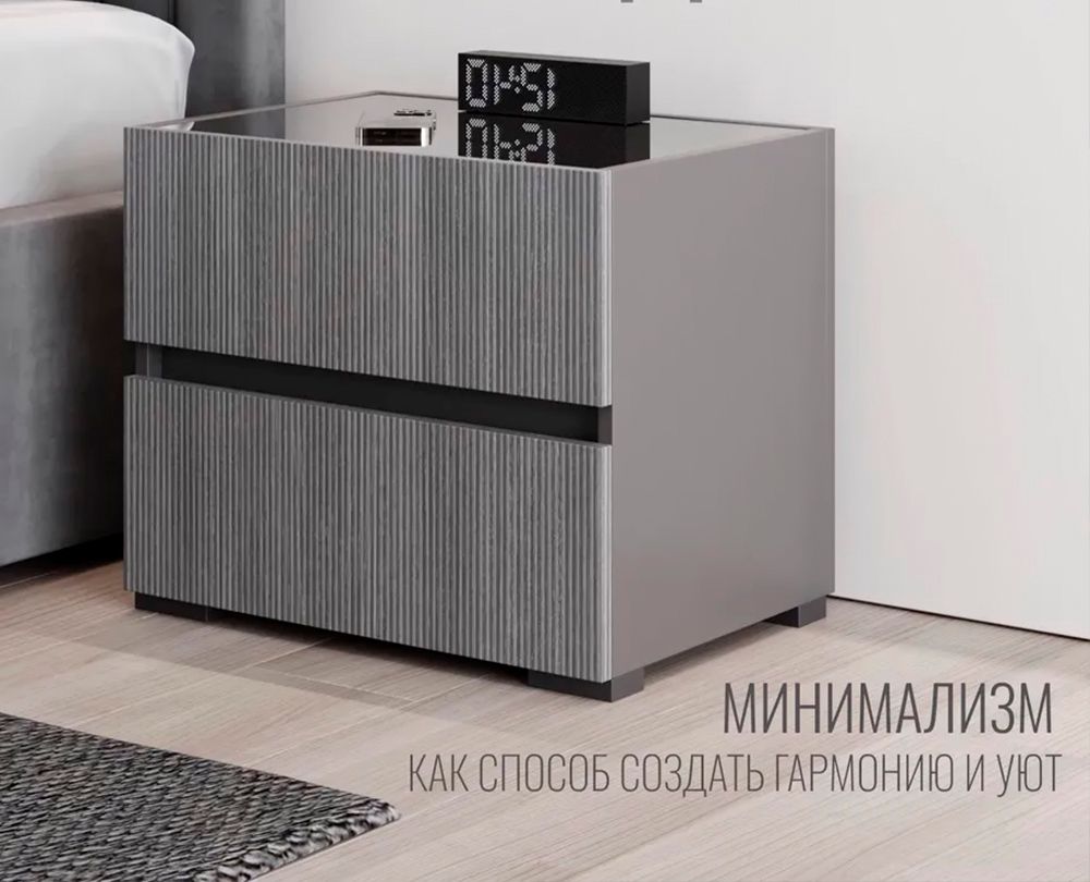 Беллуччи Тумба прикроватная СБЛ-13 Графит 5