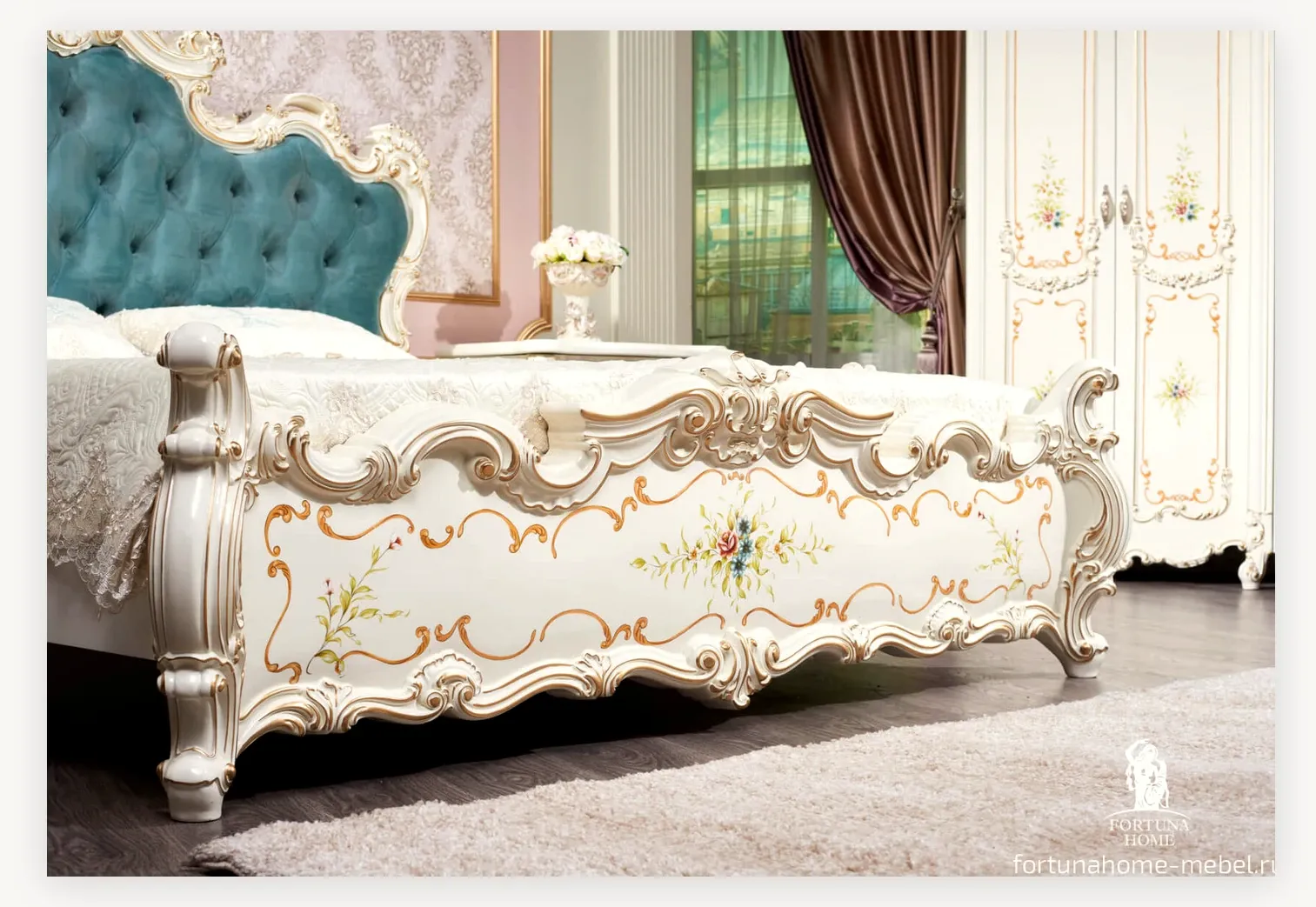 Спальный гарнитур Эмили premium, крем 6