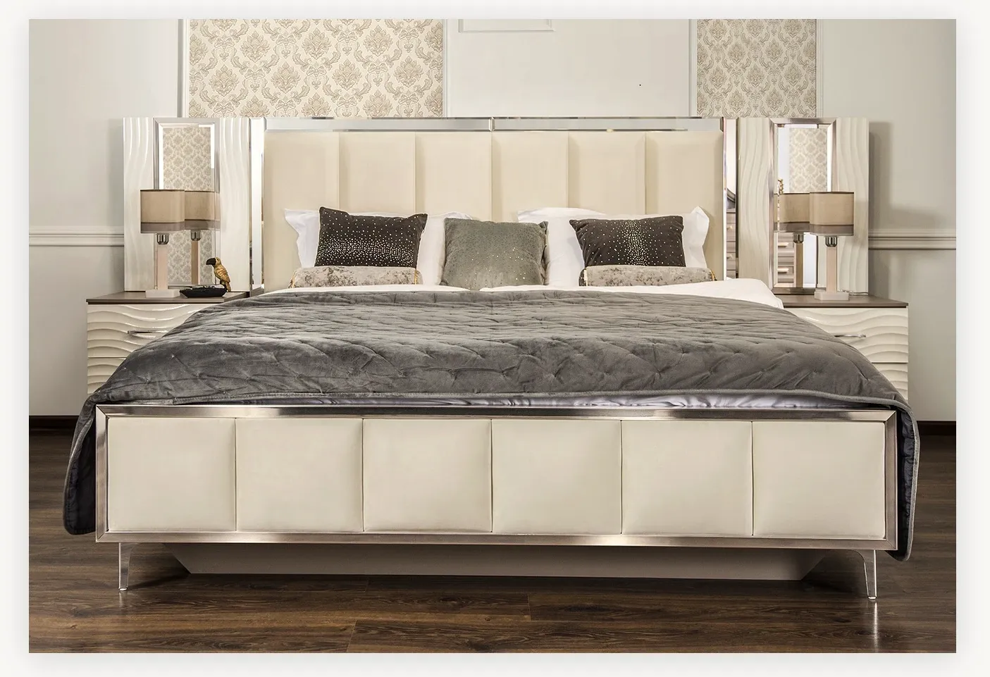 Кровать Гравита 180x200 см белый глянец 4