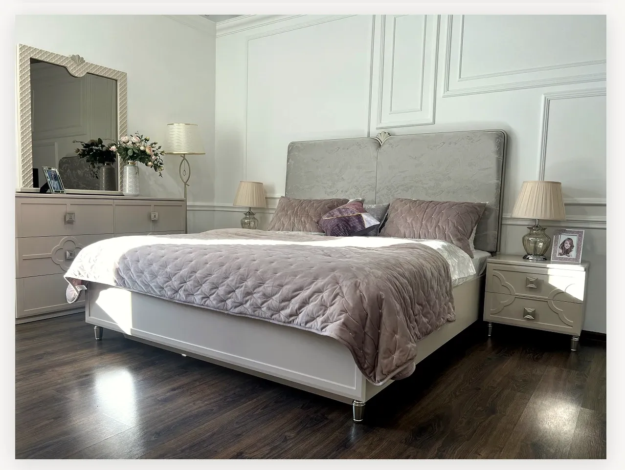 Кровать Фелисия 180х200 бежевый 10
