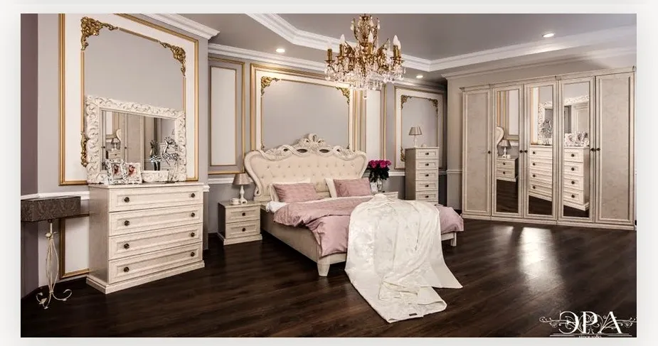 Кровать Афина 180х200 см крем корень 8